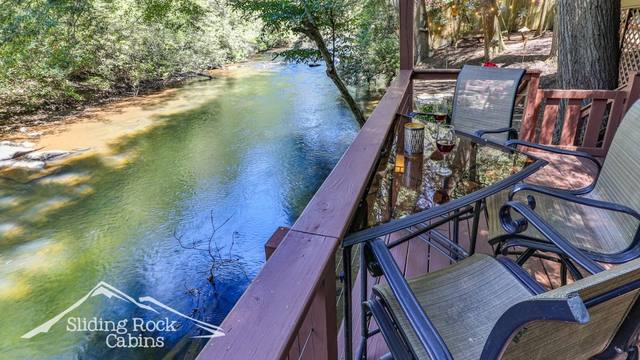 Deck seating over the river