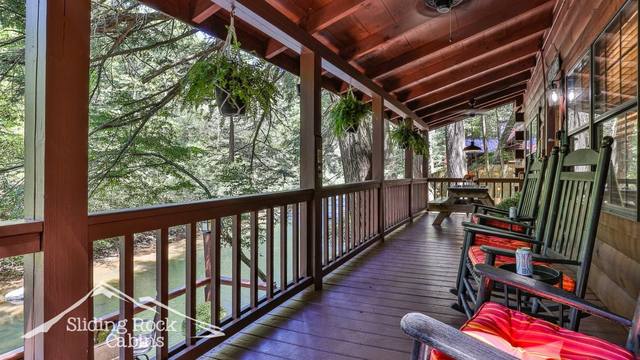 Rocking chairs on the covered porch