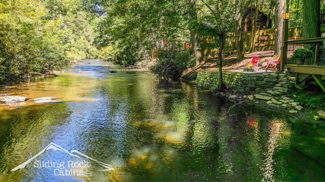 The river beside the cabin